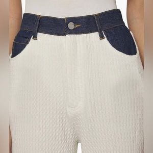 We Worw What ivory Cable Knit Jean/Pants
